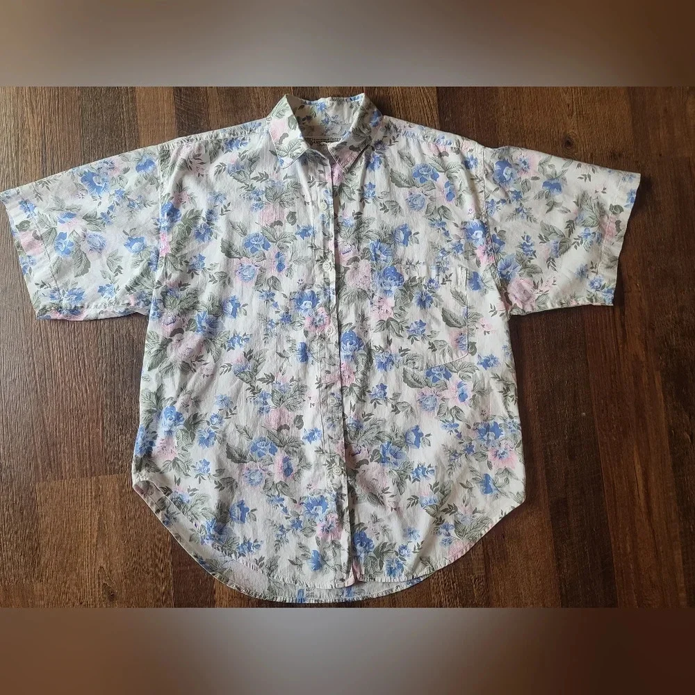 Vintage Andrew Sports botanical shirt